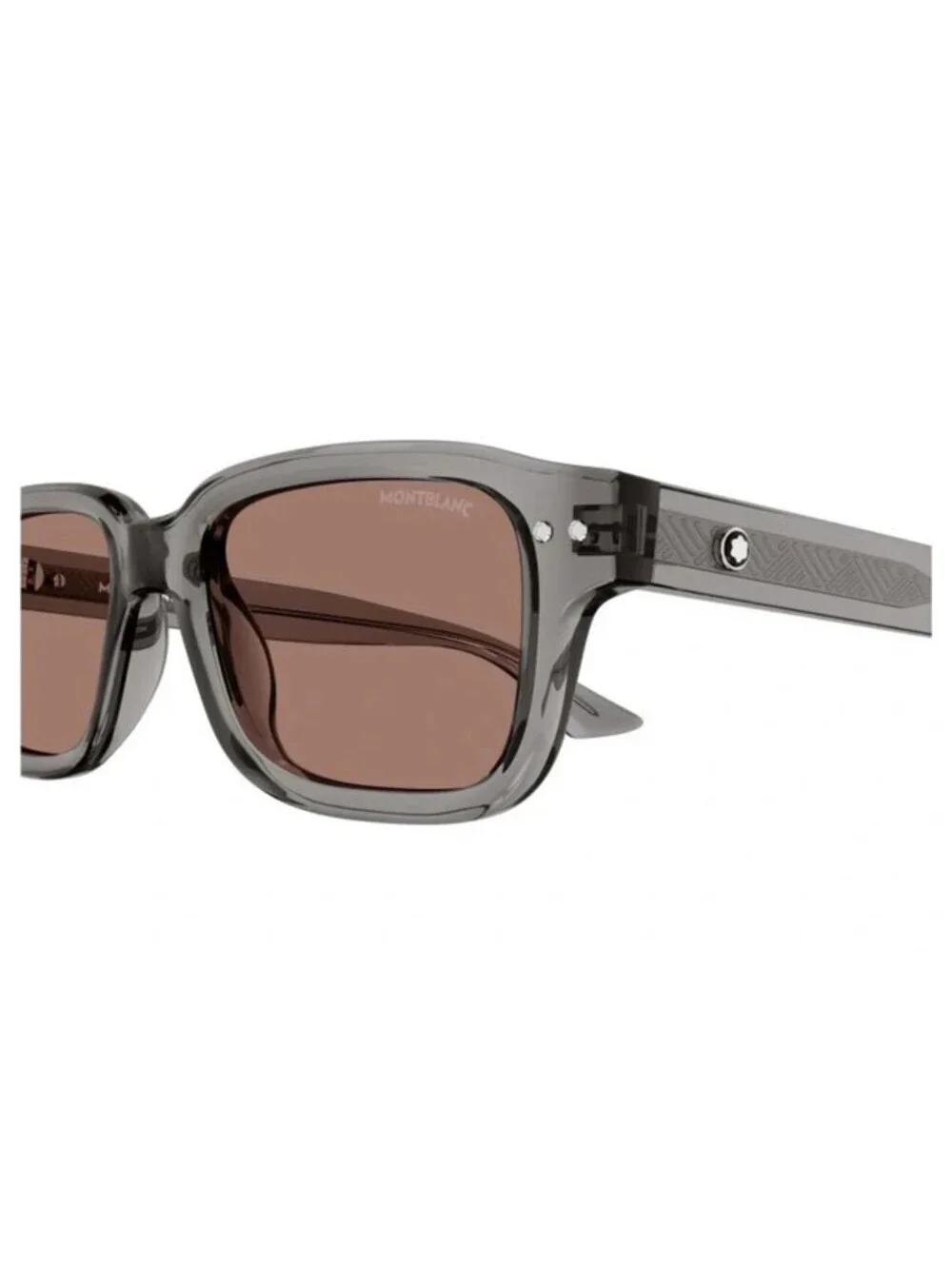 Montblanc MB0286S-003 Gray Brown Gray Rose Sunglasses Snowcap